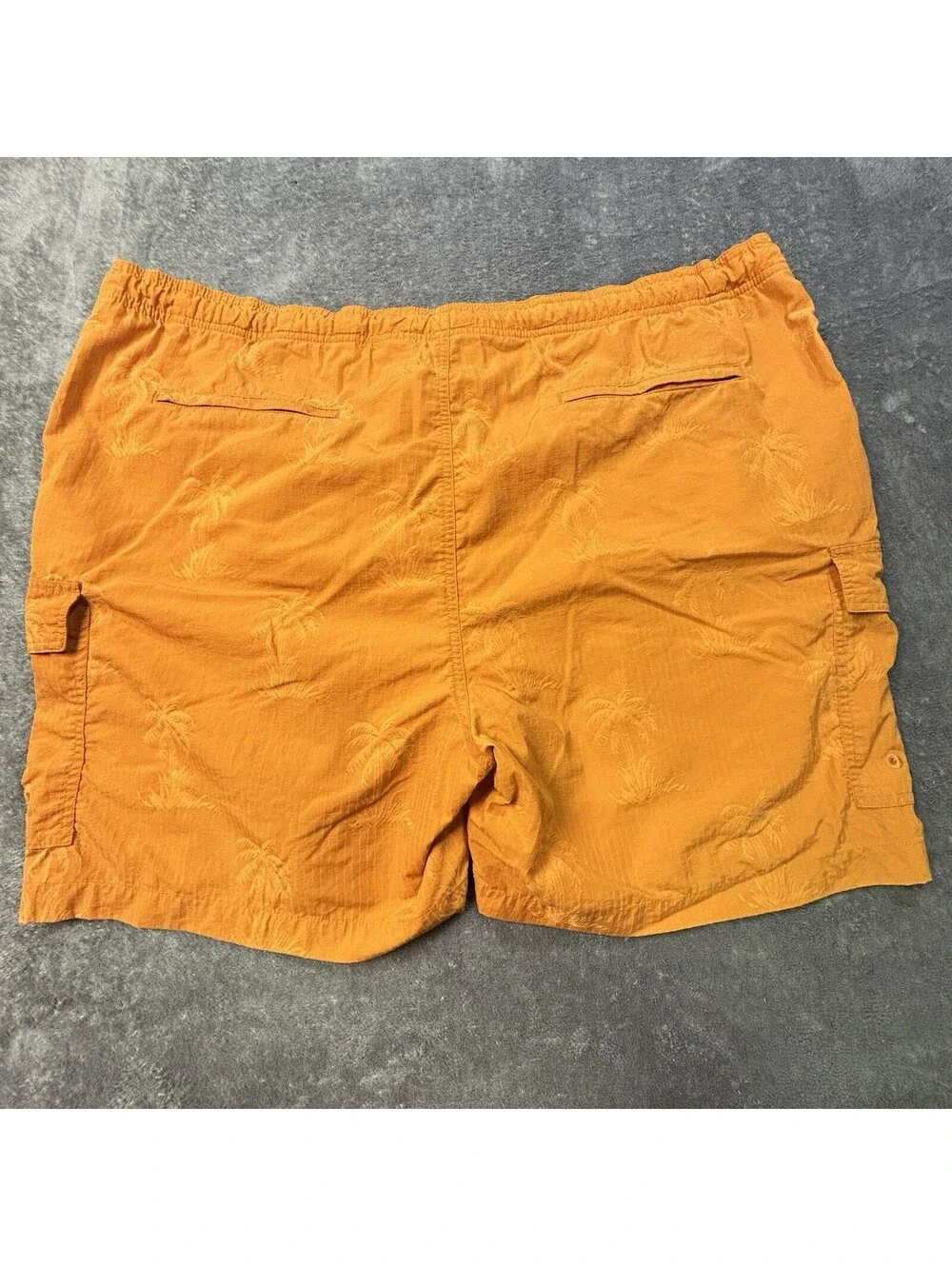 Tommy Bahama Men’s XL Orange Palm Tree Swim Trunks Cargo Board Shorts
